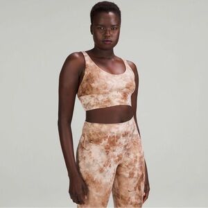 Lululemon Align Bra in Diamond Dye Misty Shell Cacao Diffuse Dot Foil/Cacao